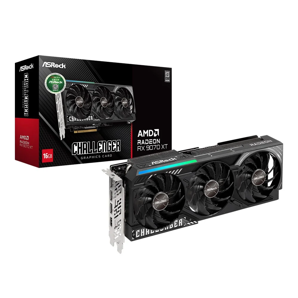 ASRock 라데온 RX 9070 XT CHALLENGER D6 16GB 대원씨티에스, 단일상품