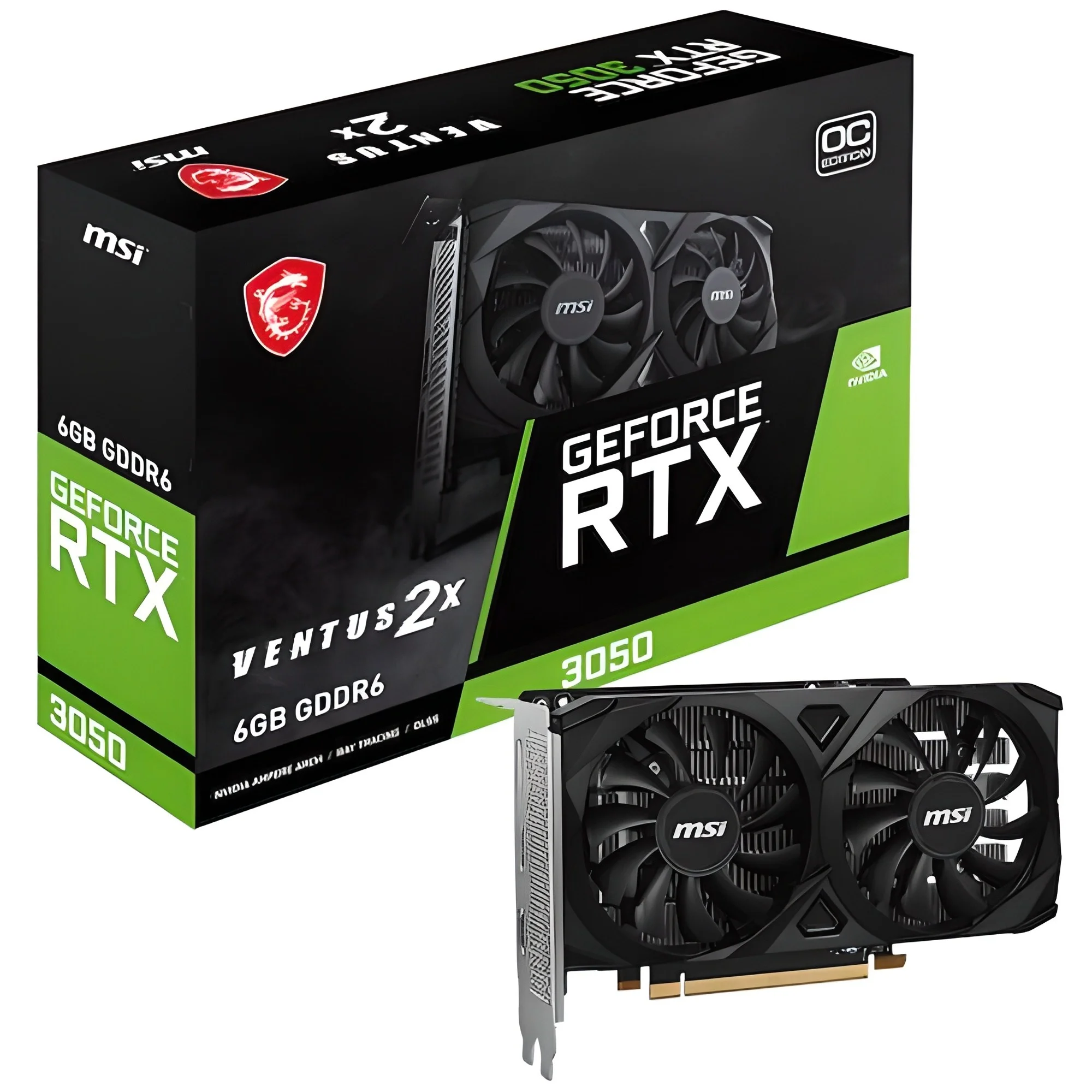 MSI 지포스 RTX 3050 벤투스 2X E OC D6 6GB 그래픽카드